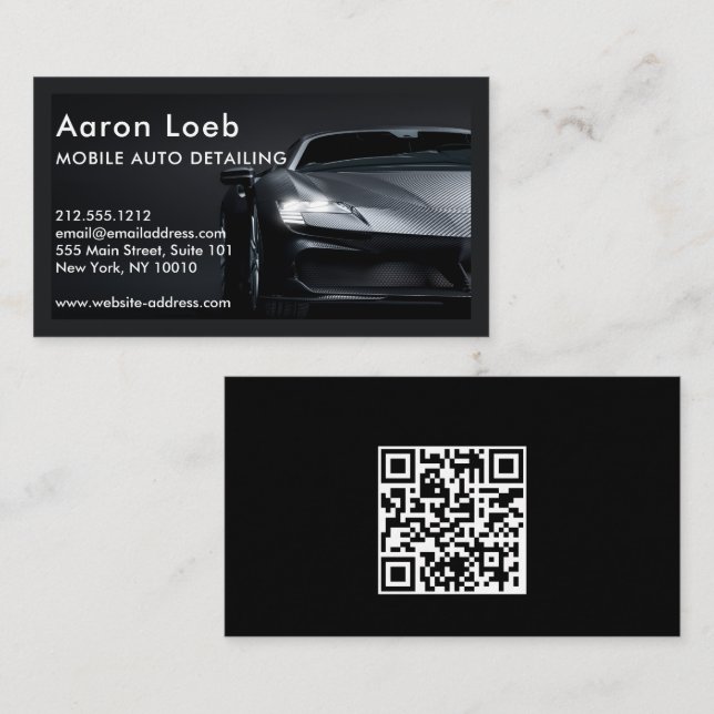 Carte De Visite Détail auto de luxe Nettoyage de voiture de répara (Devant / Derrière)
