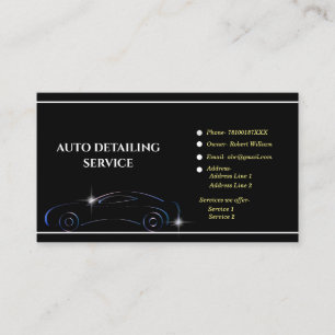 Carte De Visite Détail automatique nettoyage de la voiture