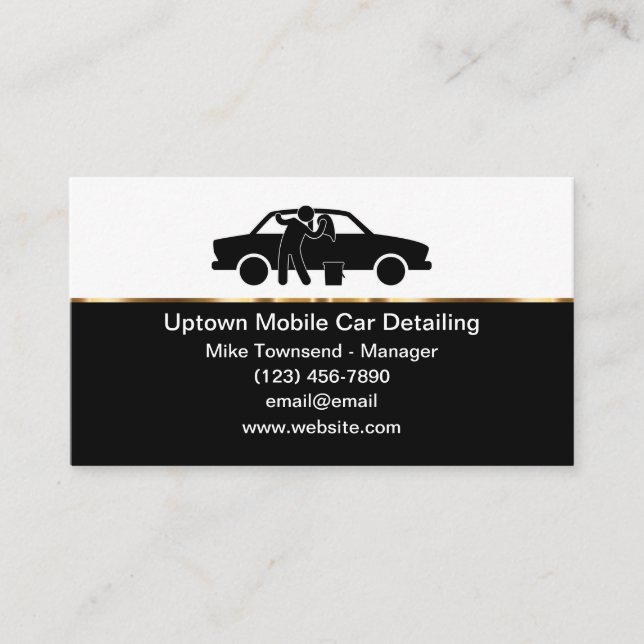 Carte De Visite Détail de la voiture mobile classique (Devant)