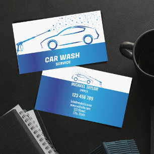 Carte De Visite Détail de l'auto de lavage de pression du service