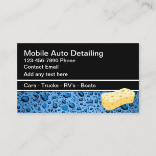 Carte De Visite Détail de l'eau mobile automatique laisse tomber l