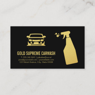 Carte De Visite Détail du lavage de voiture Service de nettoyage
