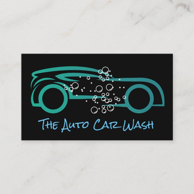 Carte De Visite Détail du lavage de voiture | Service de nettoyage (Devant)