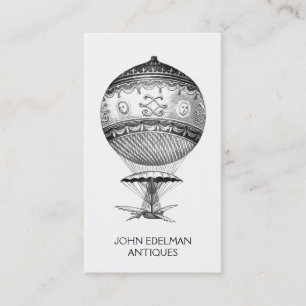 Carte De Visite Détaillant d'antiquités de ballon chaud Steampunk