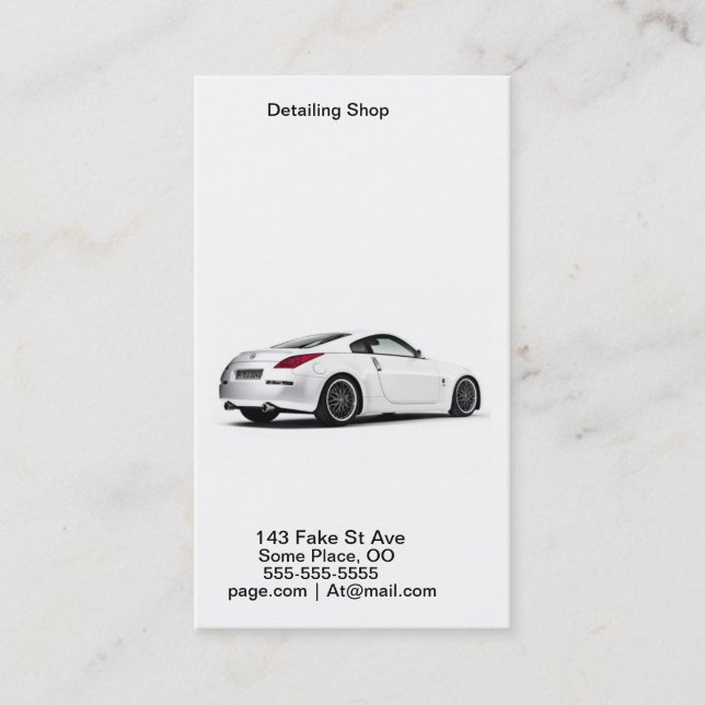 Carte De Visite Détailler de voiture (Devant)