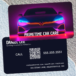 Carte De Visite Détailleur automatique 🚨 QR Neon