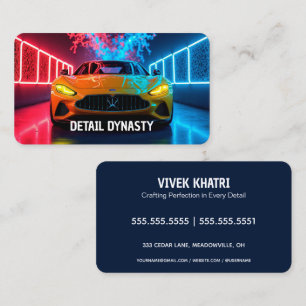 Carte De Visite Détailleur de voiture 🚗 Neon