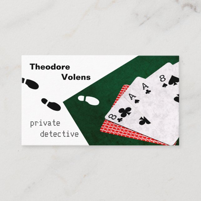 Carte De Visite Détecteur privé drôle personnalisable (Devant)