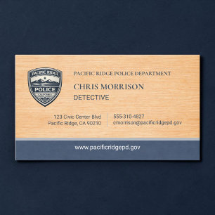Carte de visite Détective Officier de Police Logo 