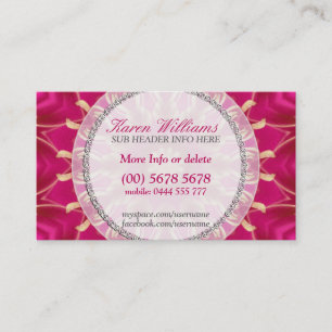 Carte de visite d'étoile solaire rose or