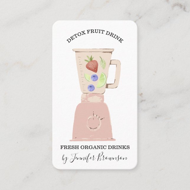 Carte De Visite Detox Fruits frais Boire Blender (Devant)