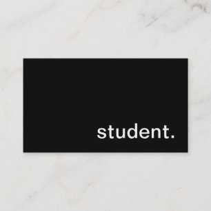 Carte de visite d'étudiant
