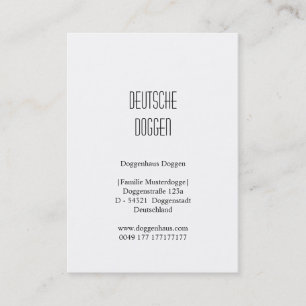 Carte De Visite Deutsche Doggen Visitenkarten