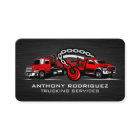 Deux camions de remorquage rouges