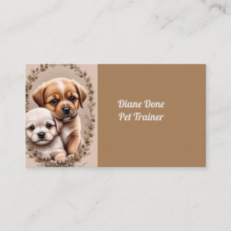 Carte de visite Deux Chiots Adorables