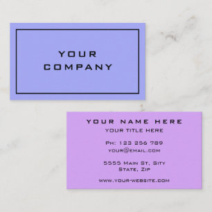 Carte De Visite Deux Couleurs Fraîches - Élégant Professionnel Mod