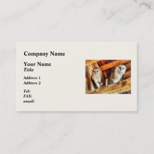 Carte De Visite Deux Effraies des clochers