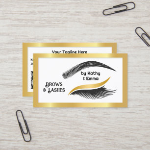 Carte De Visite Deux noms Lashes Brows Tech QR