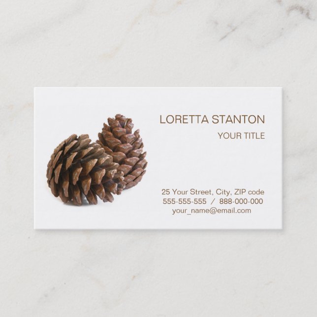 Carte De Visite Deux pinecones (Devant)