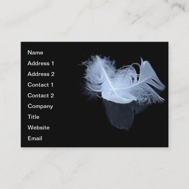 Carte De Visite Deux plumes de flamme et réflexion (Devant)