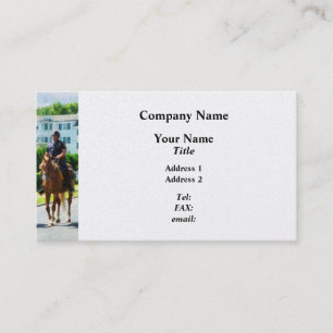 Carte De Visite Deux policiers à cheval - Finition Platine