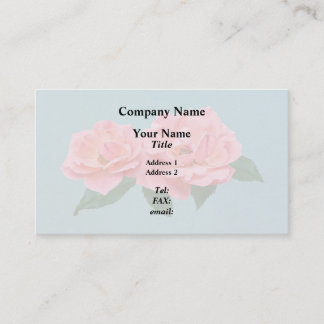 Carte De Visite Deux roses roses délicates