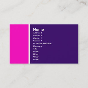 Carte De Visite Deux tons (rose et violet profond)