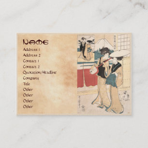 Carte De Visite Deux Tores-oi, ou musiciennes ambulantes Japon de