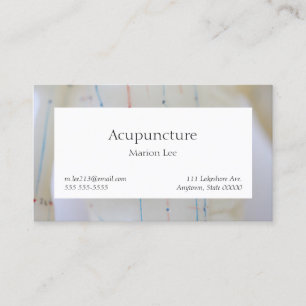 Carte De Visite Devant du torse d'acupuncture