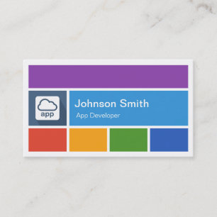 Carte De Visite Développeur d'application mobile - Style de métro