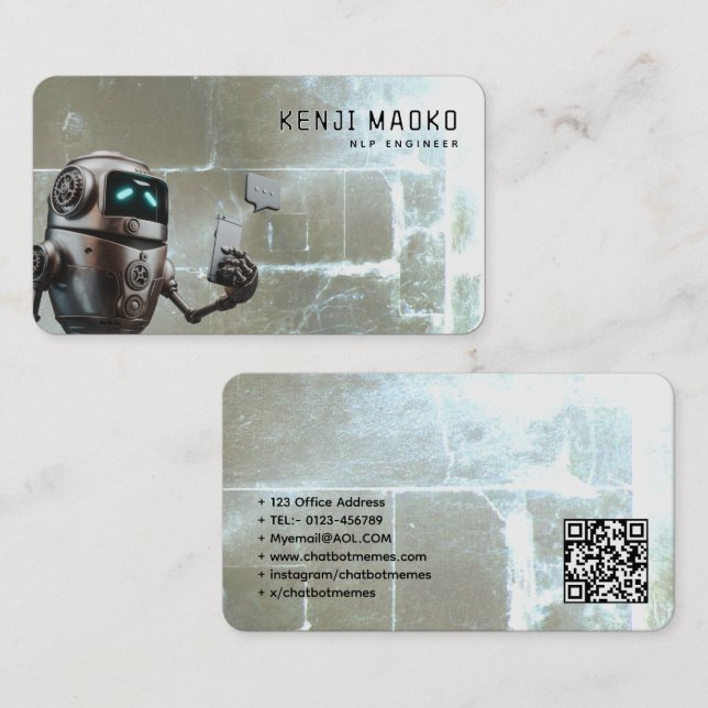 Carte De Visite 🤖 développeur de chatbot Conversational AI Ingéni (Devant / Derrière)
