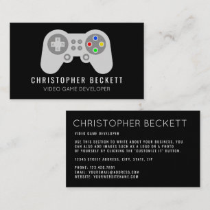 Carte De Visite Développeur de jeu vidéo moderne, concepteur