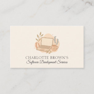 Carte De Visite Développeur de logiciels Programmation Codage Tech