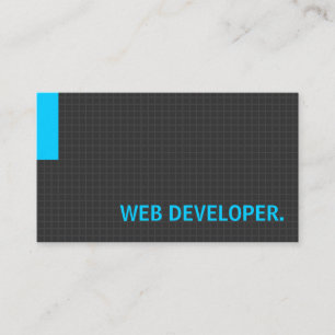 Carte De Visite Développeur Web - Bleu polyvalent