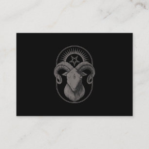 Carte De Visite Devil Goat Pentagram Baphomet Satan Occult Satanic