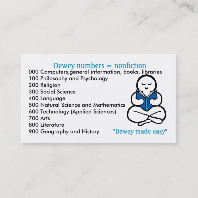 Carte De Visite Dewey a facilité (Devant)