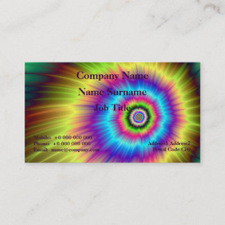 Carte de visite d'explosion couleur colorant crava