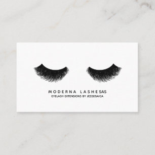 Carte de visite d'extension Eyelash de volume noir