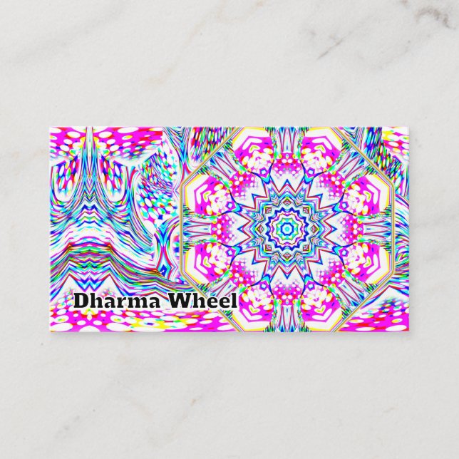 Carte De Visite Dharma Wheel ( vous pouvez changer les mots ) (Devant)