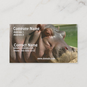 Carte de visite d'hippopotame