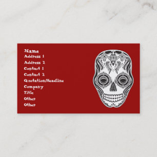 Carte De Visite Dia de los Muertos That Girl Skull