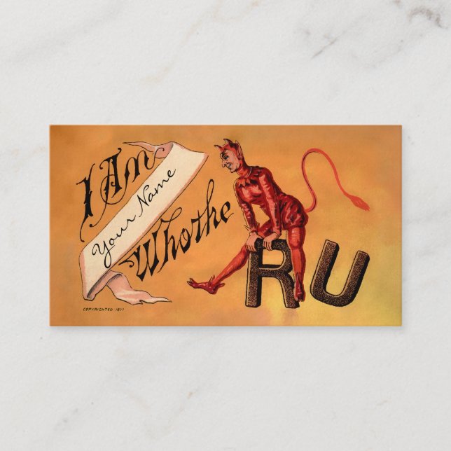 Carte de visite diable vintage (Devant)