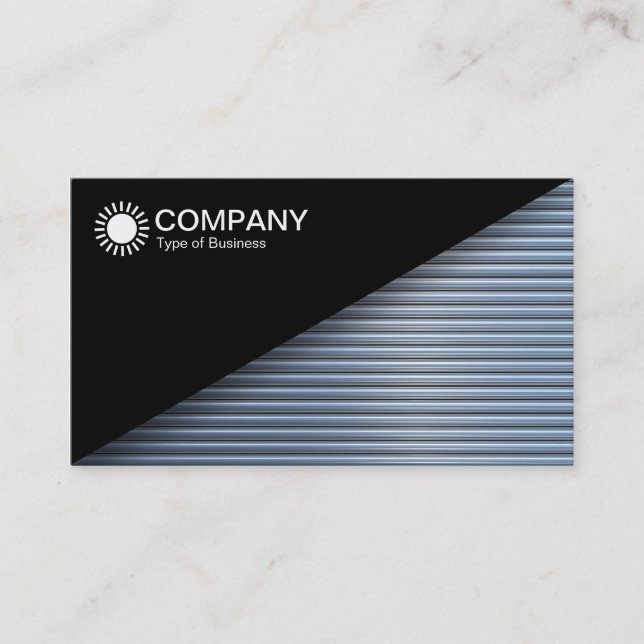 Carte De Visite Diagonal V2 - Noir - Tubes Chrome (Devant)