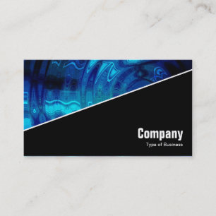 Carte De Visite Diagonal V3 - Black - Blue Pool
