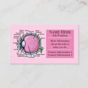 Carte De Visite Diagramme des yeux