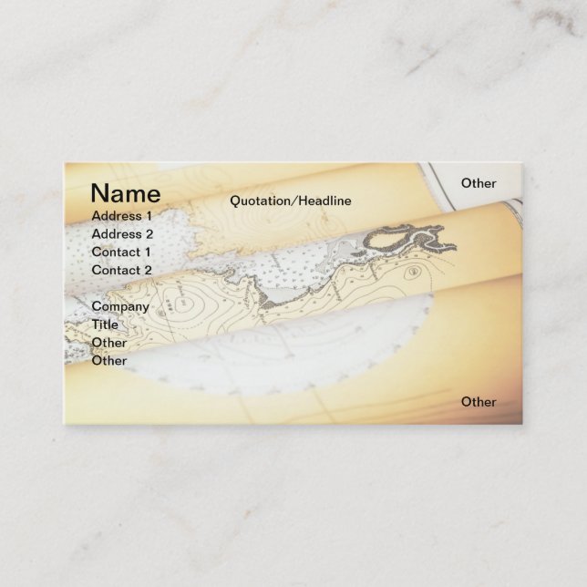 Carte De Visite Diagramme nautique (Devant)