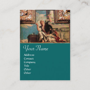 Carte De Visite DIALECTIQUE, bleu vert brun