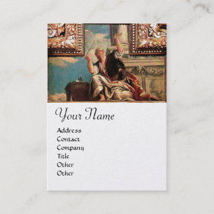 Carte De Visite DIALECTIQUE, bleu vert brun, blanc papier perlé