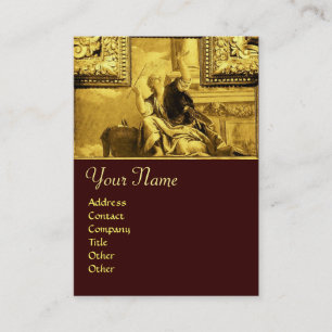 Carte De Visite DIALECTIQUE, jaune or