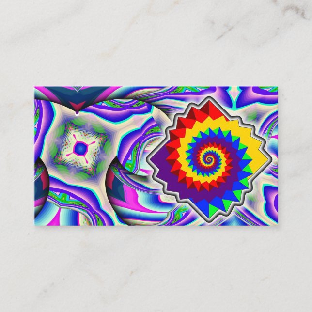 Carte De Visite Diamant arc-en-ciel (Devant)